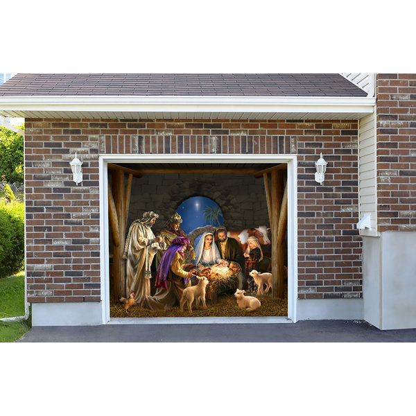 The Holiday Aisle® Christmas Nativity Scene Garage Door Mural & Reviews